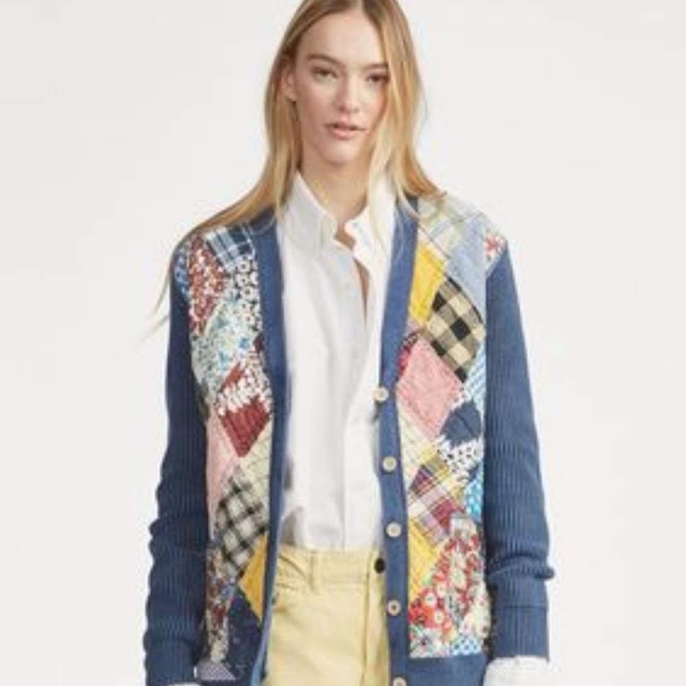 IOS: Ralph Lauren polo/denim supply patchwork quilt cardigans or jackets.